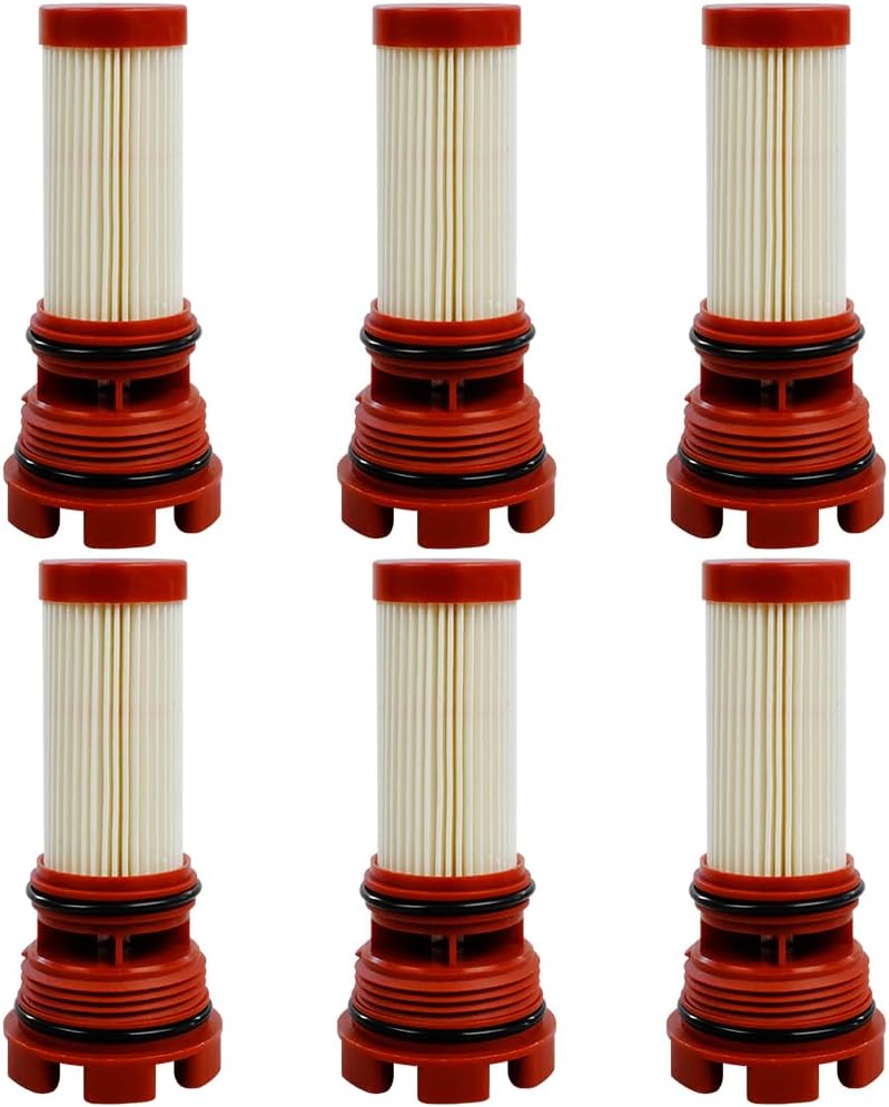 6pcs 8M0122423 Fuel Filter Element Compatible with Mercury Mariner Outboard 75-300 HP MerCruiser Sterndrive 4.5L 6.2L Engines Replace 35-8M0060041 35-884380T