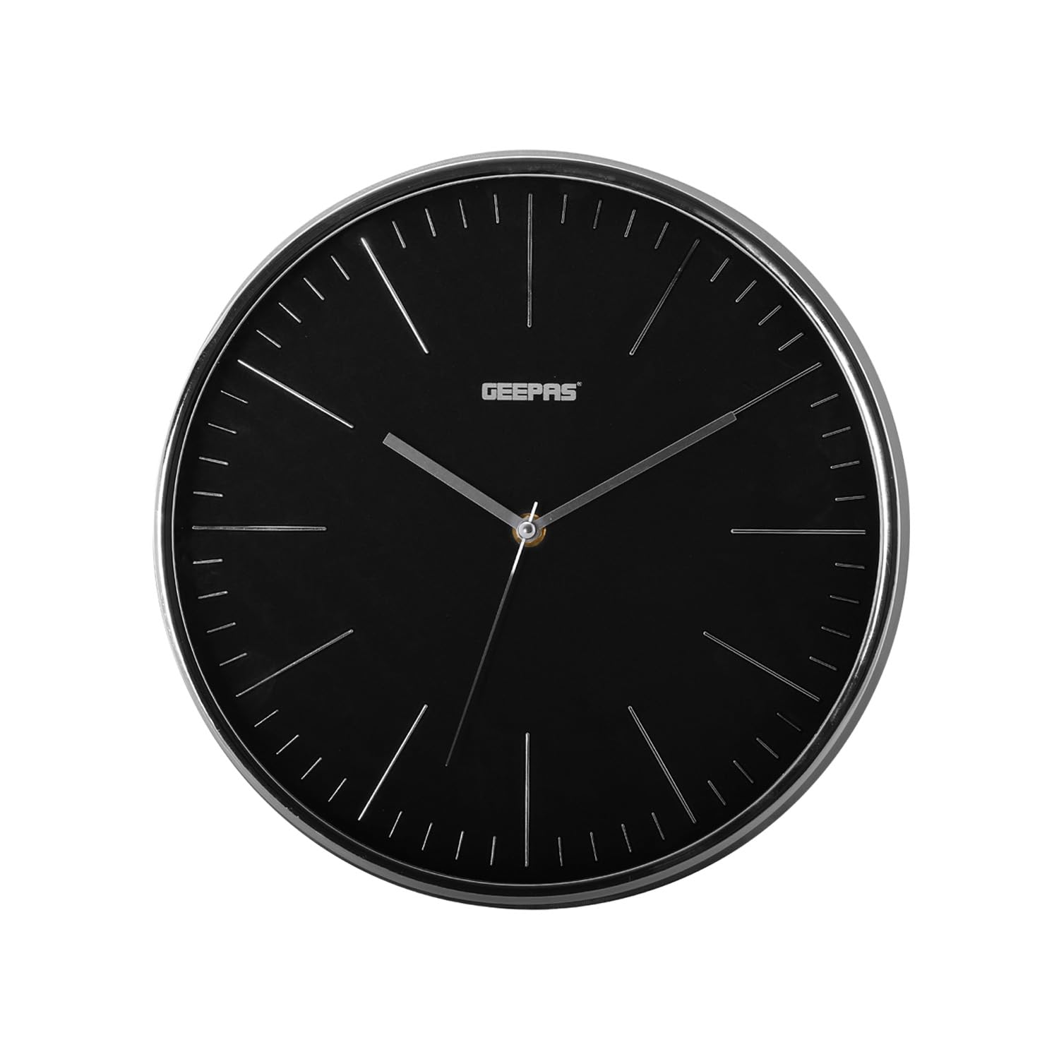 Geepas - Analog Wall Clock - 3D Number - Black