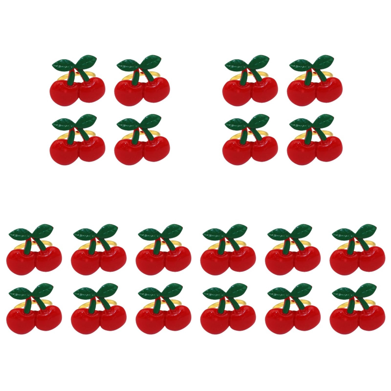 Cabilock 20pcs Cherry Napkin Rings Napkin Clasps Napkin Decor Ring Napkin Buckle Decor Napkin Ring Adorn Fruit Napkin Ring Napkin Buckles Napkin Ring for Party