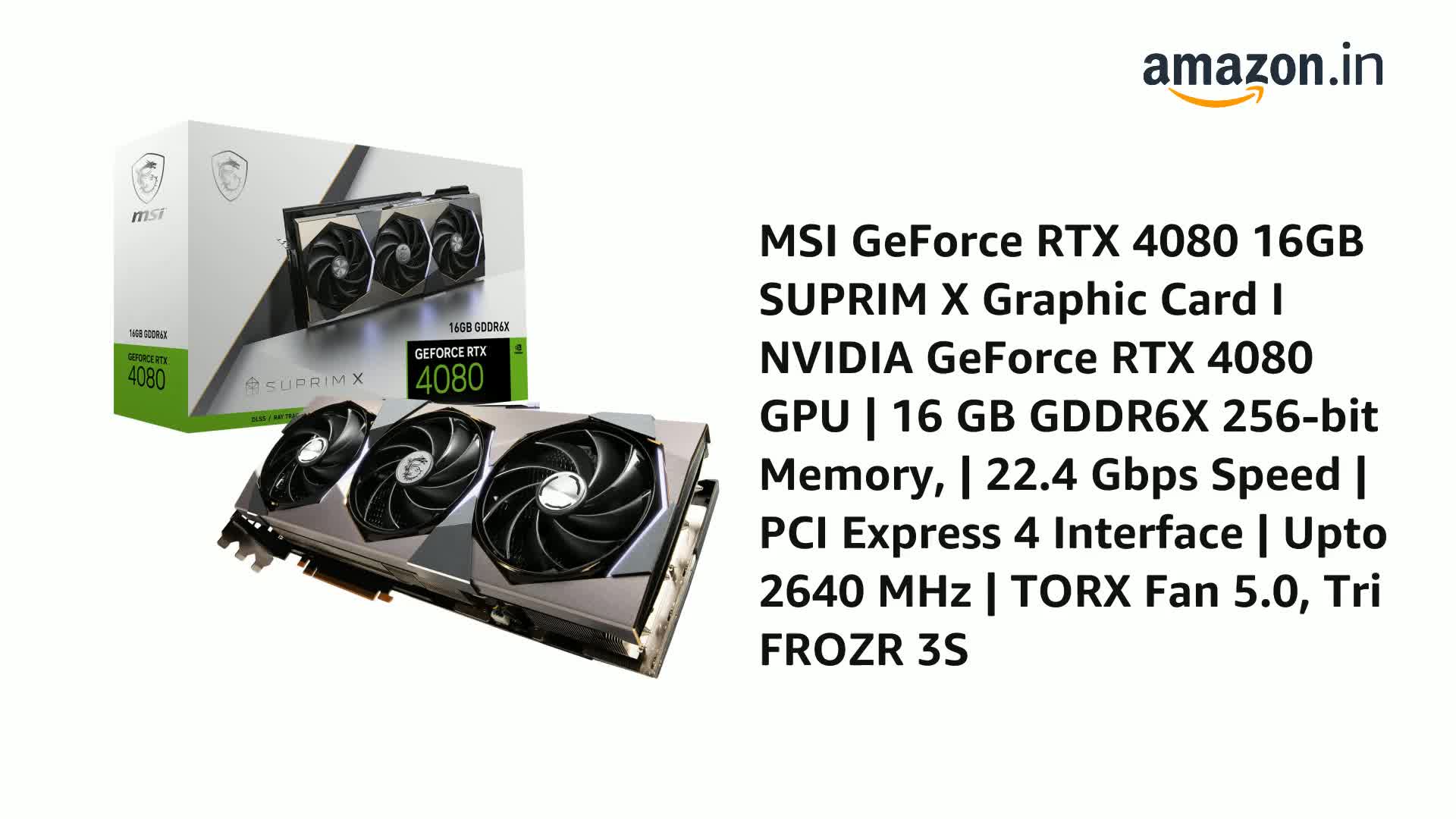 グラフィックボード・グラボ・ビデオカード MSI GeForce RTX 4080