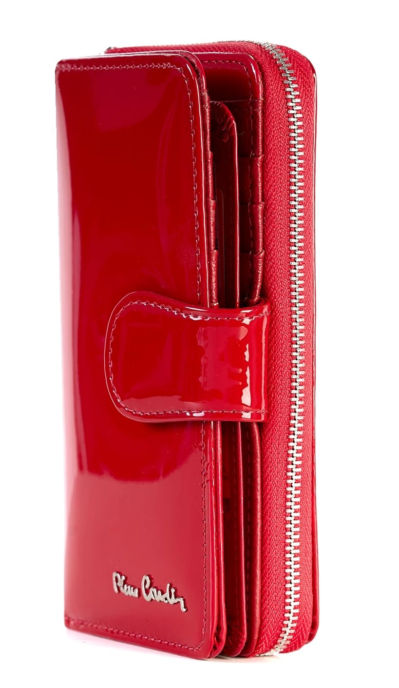 Cartera Pierre Cardin para mujer, hermosa, grande, espaciosa, de cuero genuino, regalo, cartera con monedero, porta tarjetas, cartera para chica, de cuero