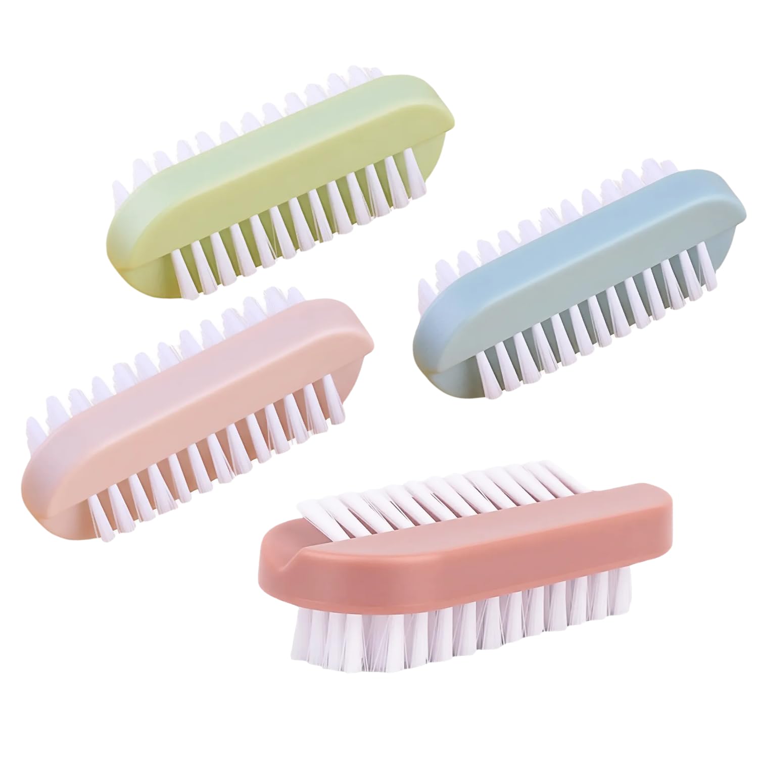 4 Pack Nail Brush - Double-Sided Cleaning Tool