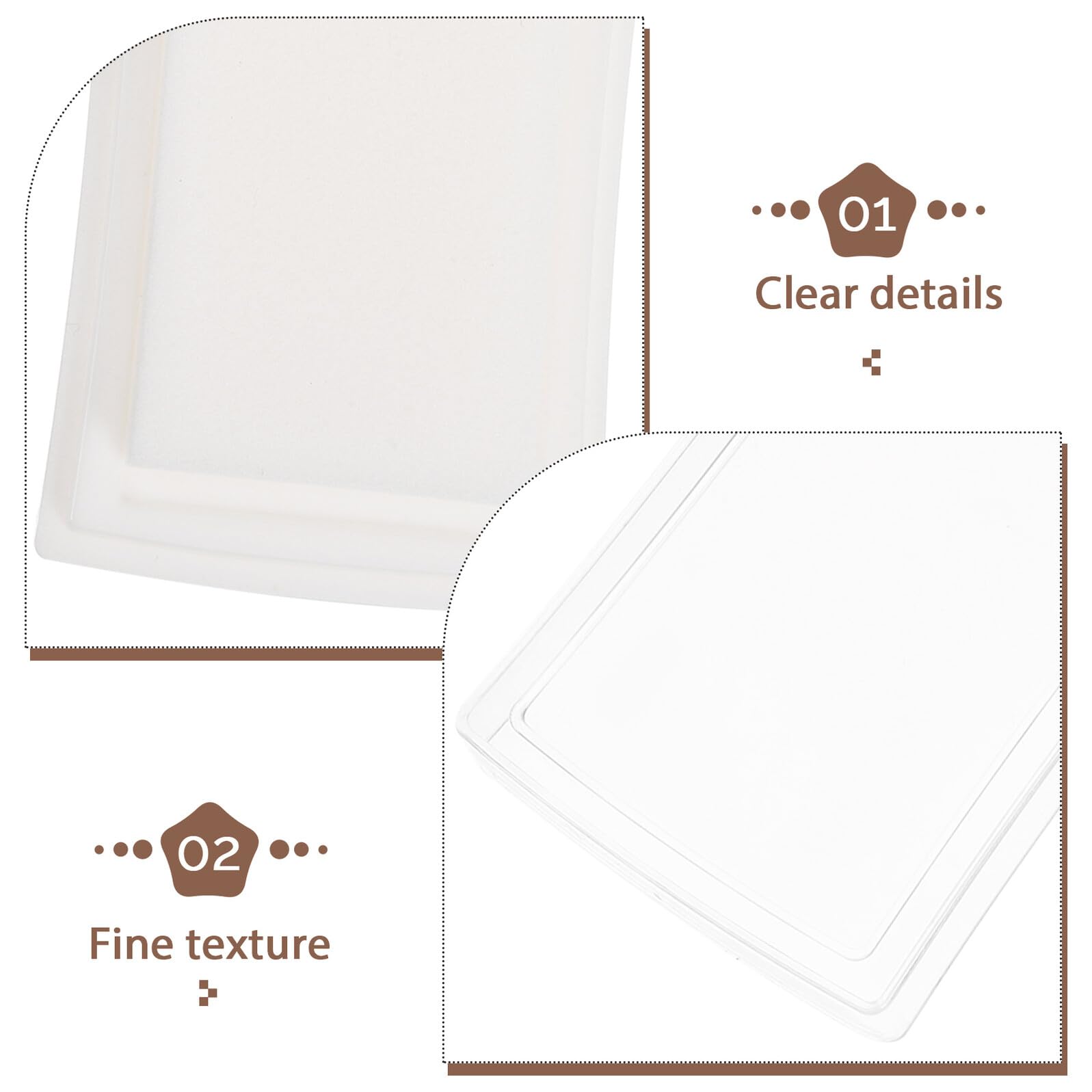 Angoily 50 Pezzi Tampone Vuoti per Impronte e Materiale per Stampi Fai da Te Domestico e Didattico Portatili e Resistenti per Carta Tessuto e Legno