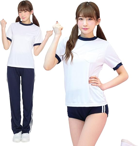 Amazon Co Jp Party City トキメキグラフィティ コスプレ きらきら体操服 レディース 白 紺 ファッション