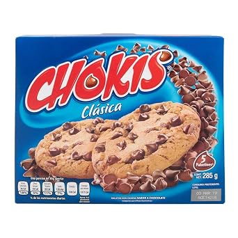 Gamesa Chokis, Irresistible Mexican Cholocate Chip Cookies, 1 box 5 individual bags. Great for lunch, camping, snack. Kids favorite snack.