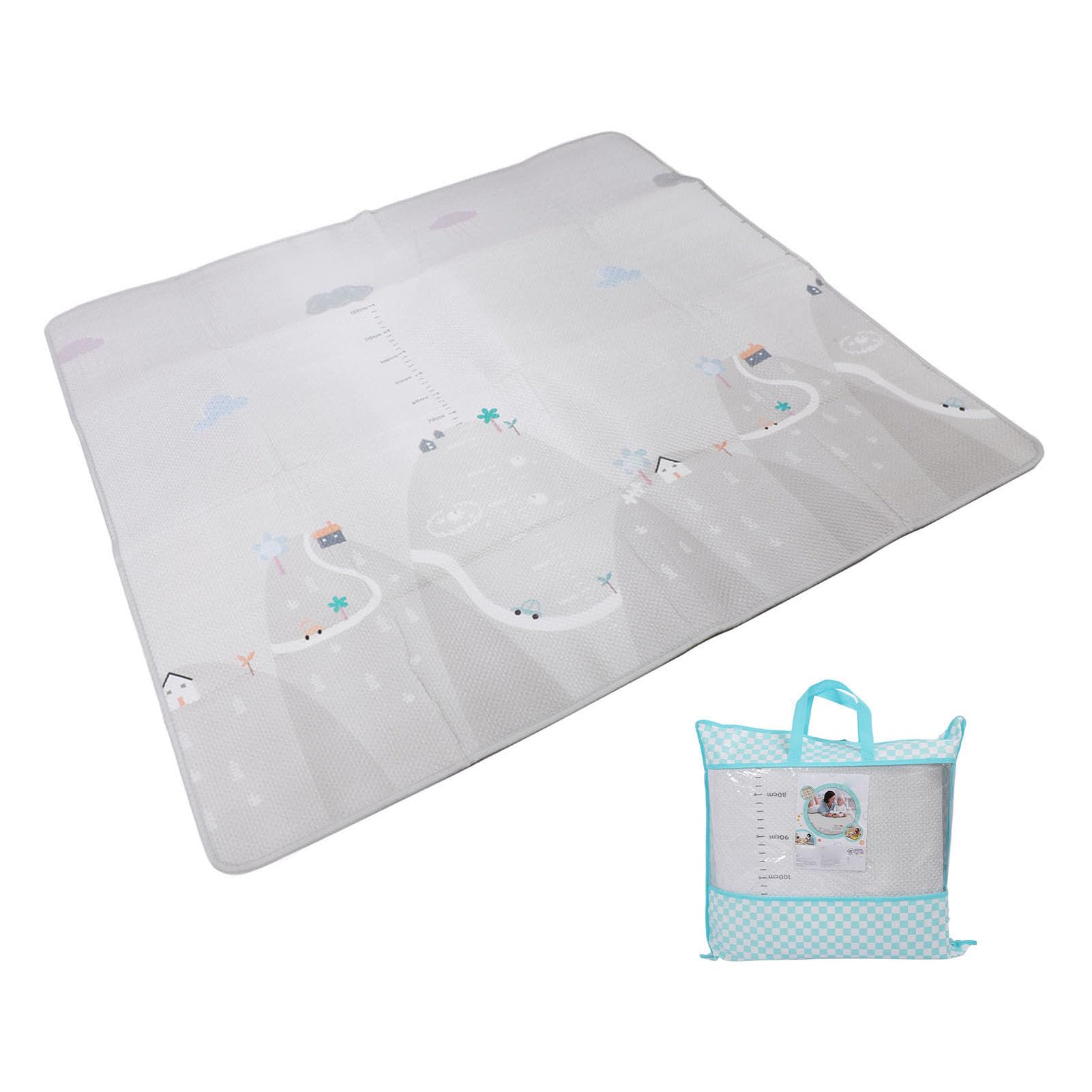 SIXRUN Babysichere rutschfeste Matte, Leicht zu Reinigen für Zuhause, 78,74 X 70,87 Zoll, Ideal Zum Spielen für Kleinkinder, Rutschfestes LDPE-Material