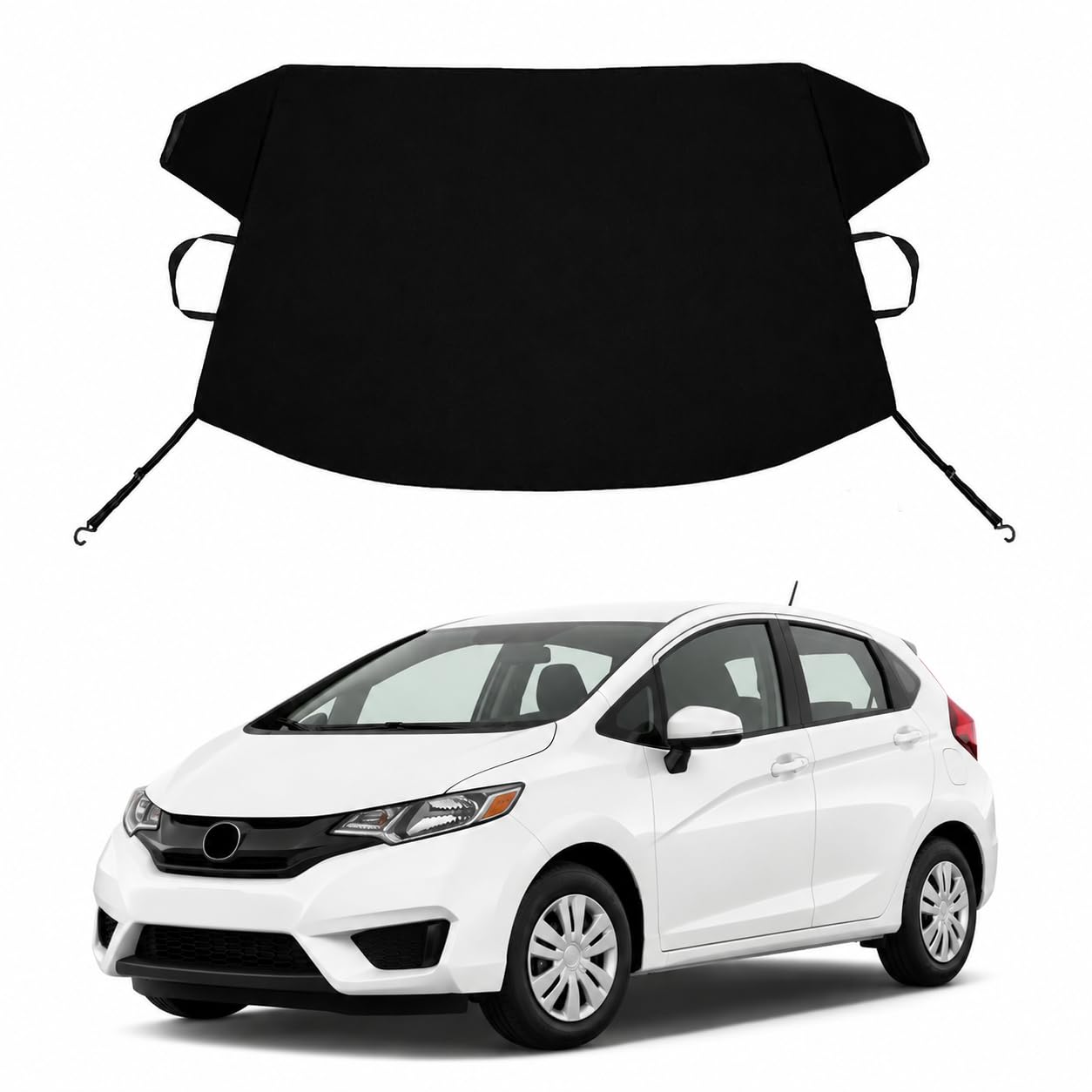Fit Custom Windshield Cover for Ice and Snow Hon-da Fit Heavy Duty 600D Oxford Fabric Windshield Protector F-it Waterproof Frost Snow Cover Winter Car Accessories
