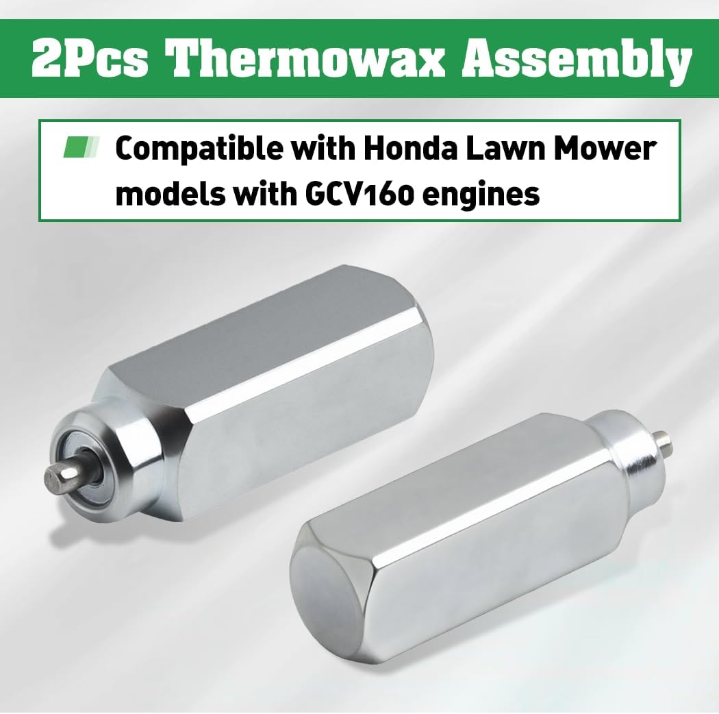 Upgraded 2Pcs Thermo Wax Assembly Replacement for Hon-da HRX217 HRR216 GCV160 GCV190 GCV190LA Engines Thermowax Lawn Mower, Replace 16620-Z8D-842, 16620-Z8D-305
