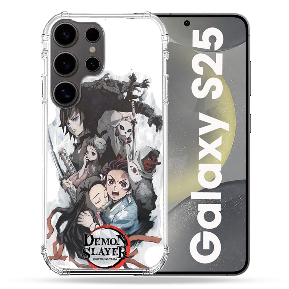 Cokitec Reinforced Case for Samsung Galaxy S25 Manga Demon Slayer White