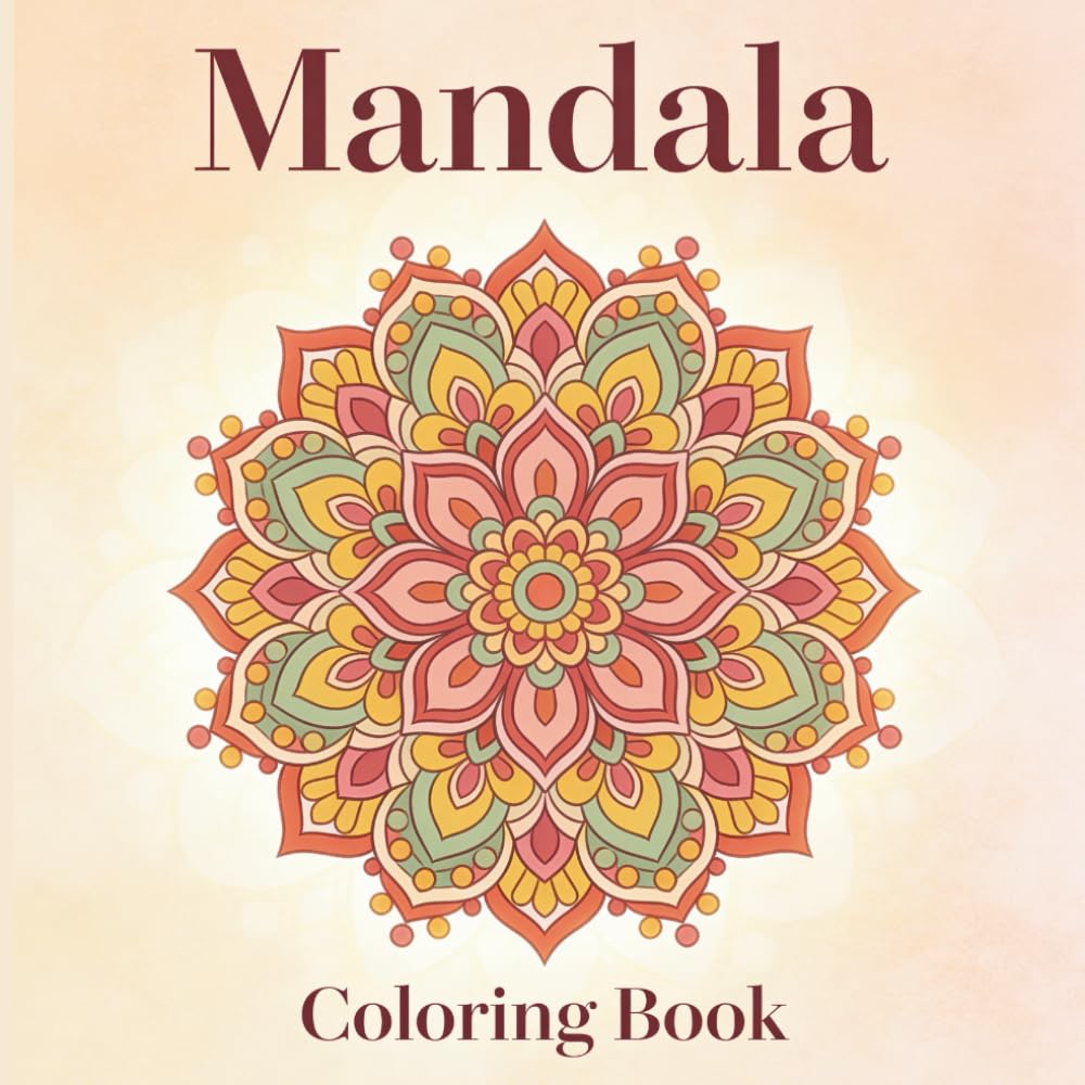 Florales Mandala Ausmalbuch: 50 Entspannende Blumen Motive | Anti-Stress Malbuch für Erwachsene & Jugendliche | Achtsamkeit & Stressabbau | Softcover