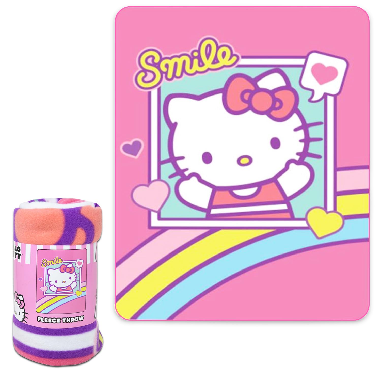 Amazon.com: SANRIO Hello Kitty Travel Blanket and Pillow Set for