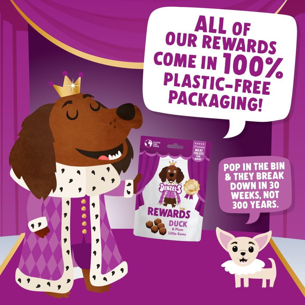 Denzel's All Natural Dog Treats - High Value Rewards - Duck & Plum (4 x 70g), 1 count (Pack of 4) - Image 4