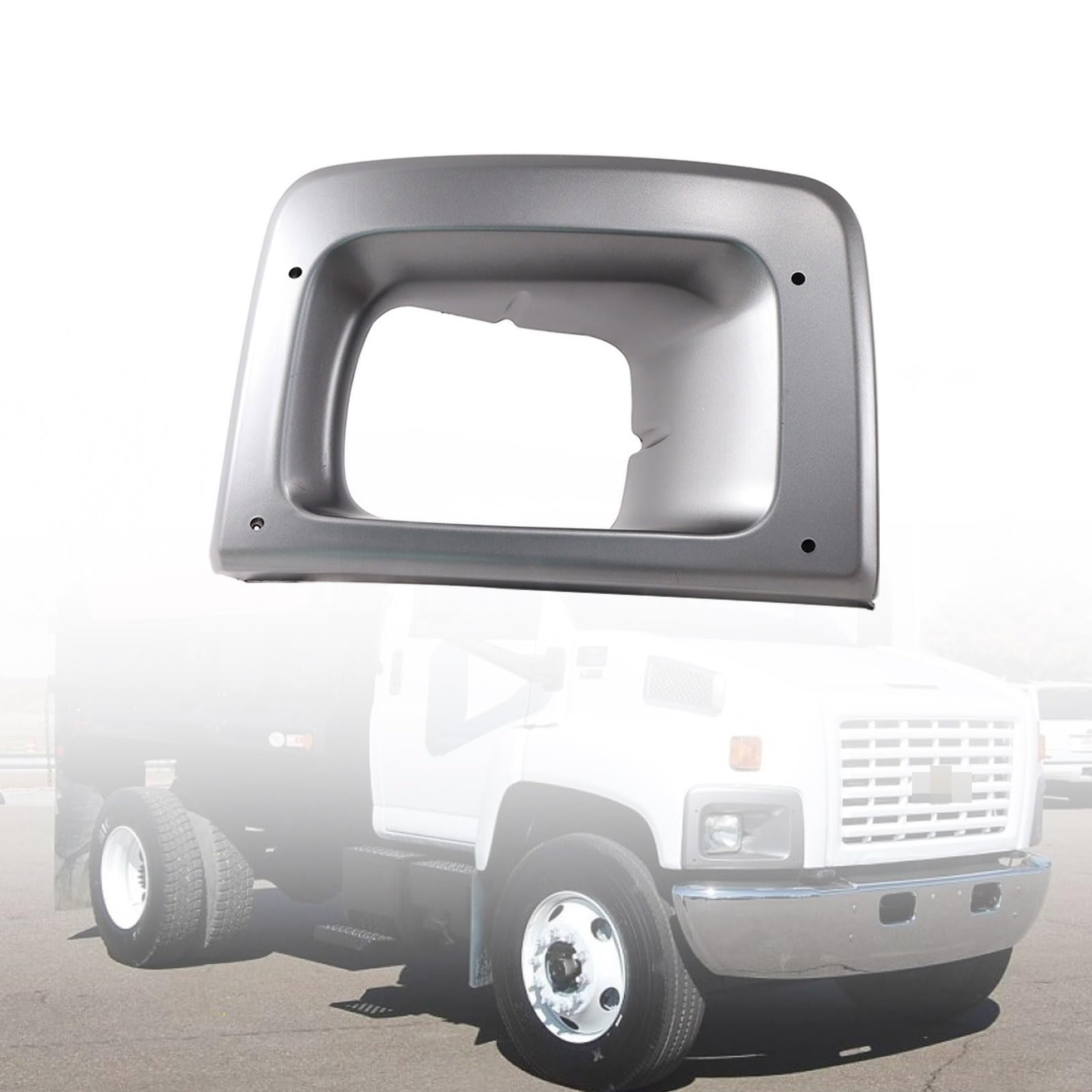 Passenger RH Headlight Bezel Trim Compatible with 2003-2009 Chevy/GMC C6500 C7500 C8500 Replacement for 15173202
