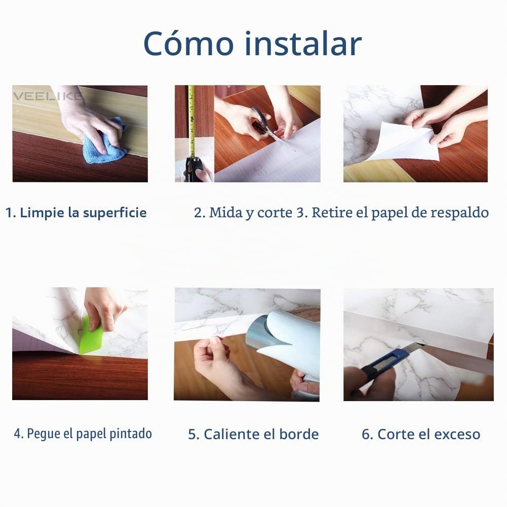 VEELIKE Papel Pintado Madera Negro Adhesivo para Muebles 60cm x 900cm Tapiz Autoadhesivo Impermeable de Pared Decorativo Salón Habitación Armario Baño Vinilo