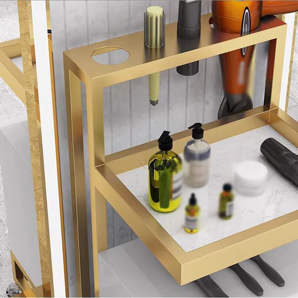 Generico Carrello per Parrucchiere, mobiletto portaoggetti per postazioni da Barbiere, postazione per Parrucchiere, Carrello per Salone di Bellezza, postazione per Salone di Bellezza per Parrucchiere