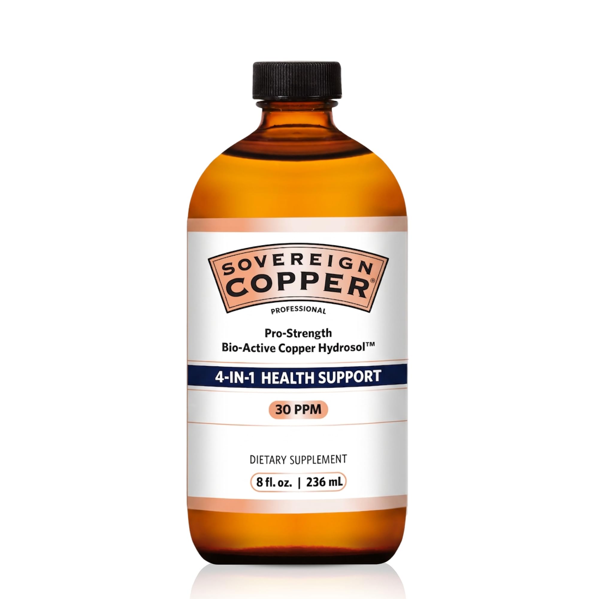 Sovereign Copper Pro-Strength Bio-Active Copper Hydrosol, 8 fl oz (237 mL) 8 Fl Oz (Pack of 1)