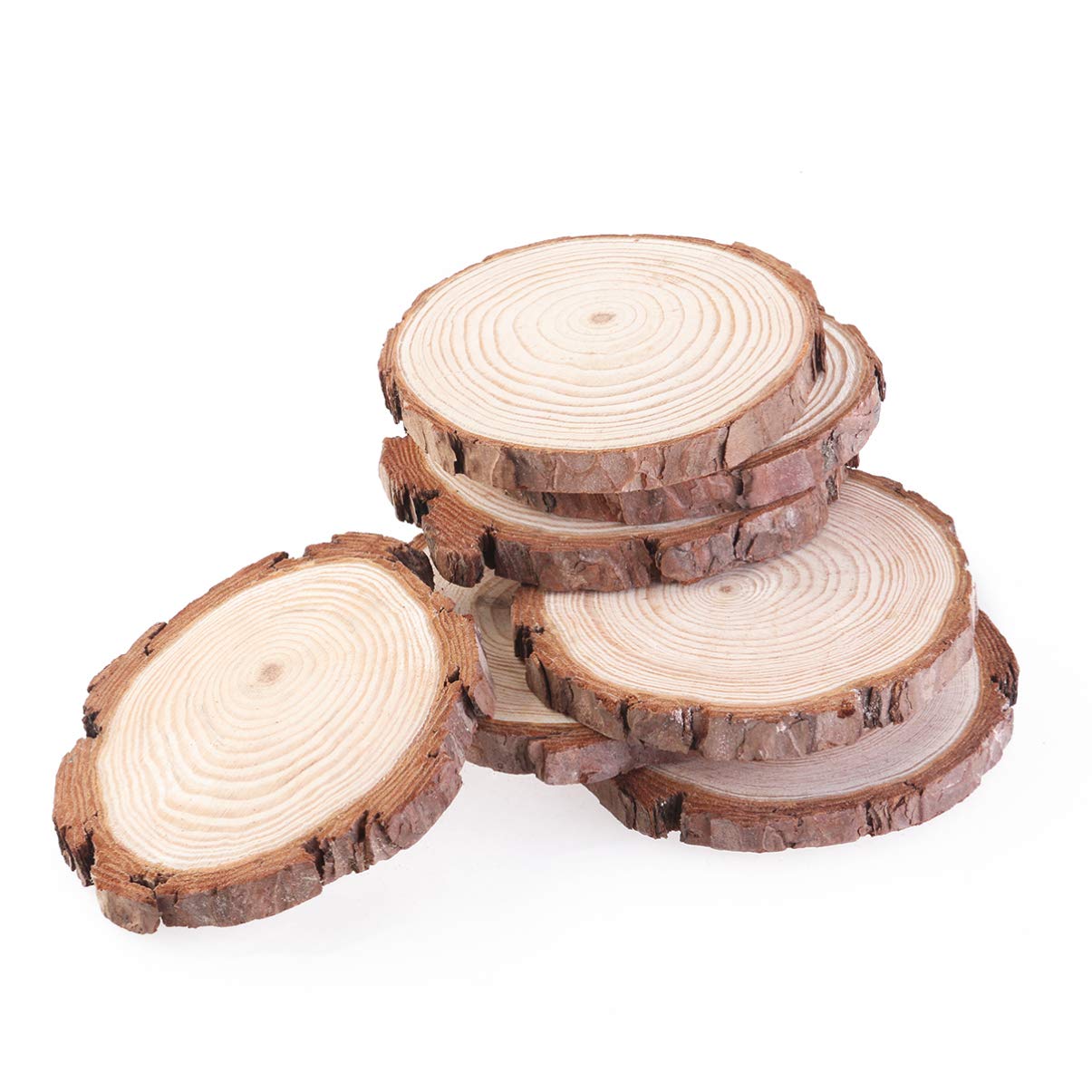 STOBOK Dischi in Legno Decorativi 7-9cm 10 Pezzi per Centrotavola, Fai da Te e Decorazioni Matrimonio