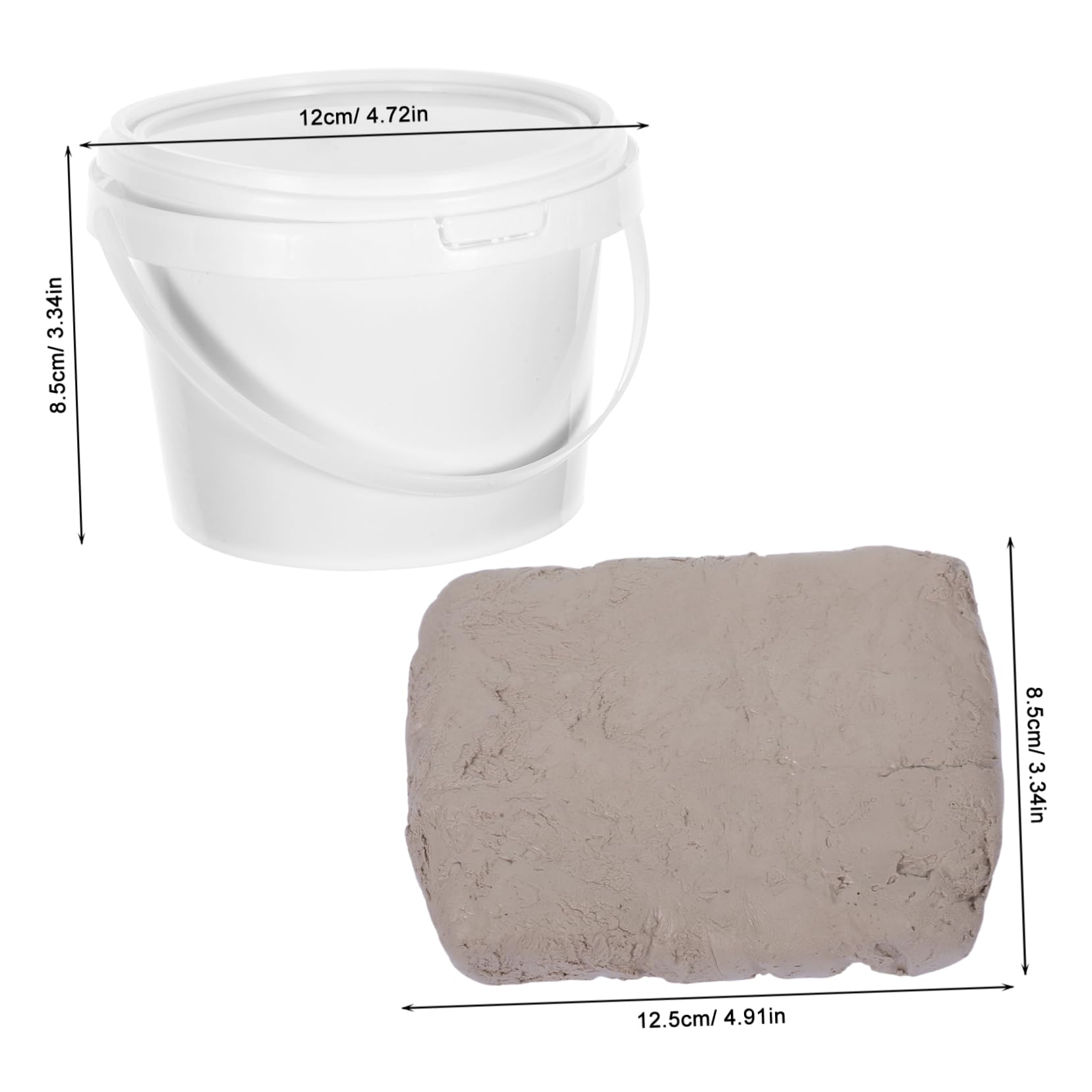 LIFKOME Arcilla de Modelado de Secado al Aire, en Cubo Sellado, 500g, para Esculpir y Proyectos Creativos Escolares