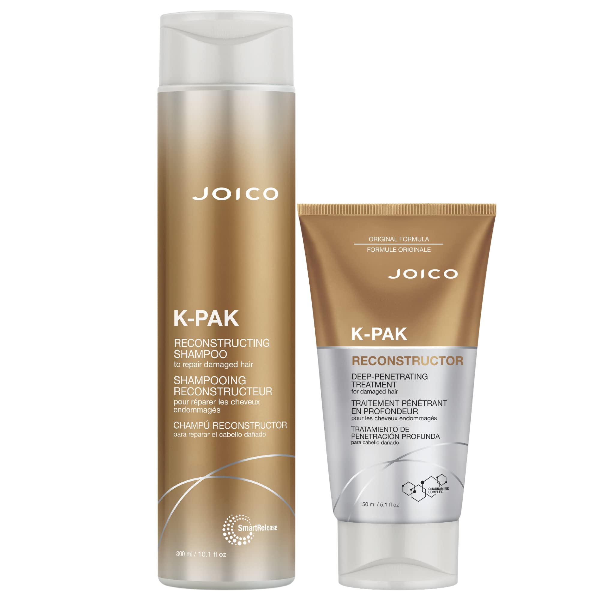 Joico K-PAK Daily Reconstructing Set | For Damaged Hair | Restore Shine | Smooth & Detangle | Eliminate Static | With Keratin & Guajava Fruit Extract