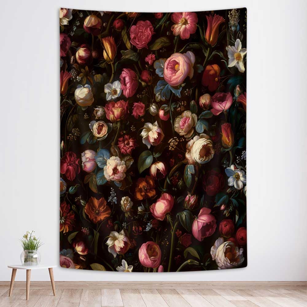 SAOLUIS Vintage Boho Tapestry, Rose Wall Hanging for Dorm Bedroom Living Room, 40X60 Inch