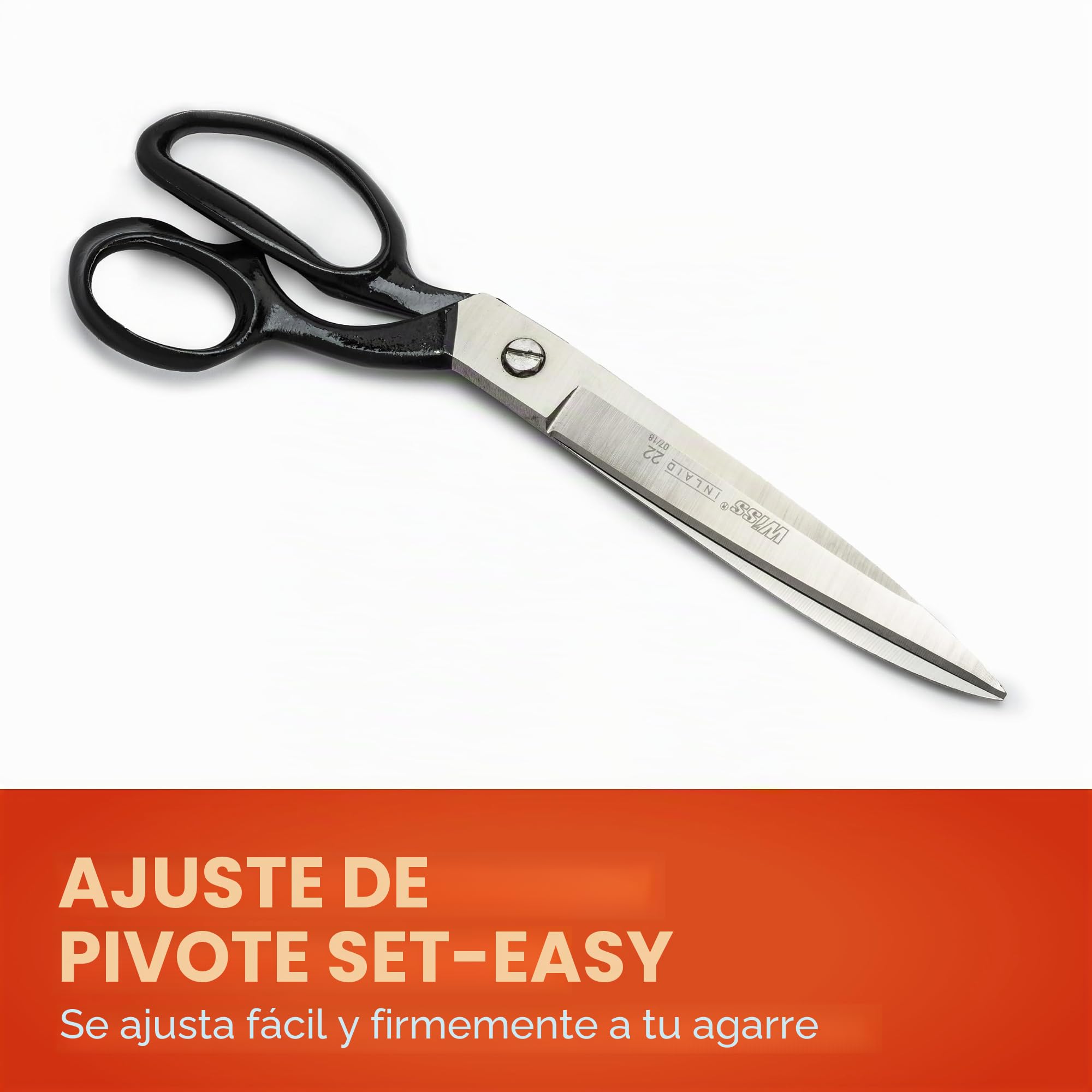 Wiss W22N Tijeras Industriales de Mango Doblado con Hojas Rectificadas de Precisión para Bordes de Corte más Afilados y Una Vida Útil Más Larga de la Hoja, 318mm