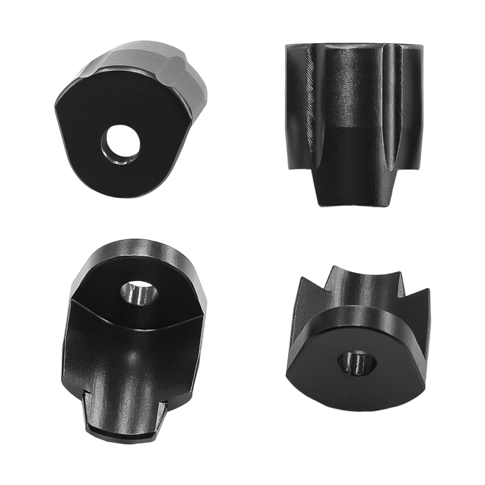 DYNWAVE 4 Pieces Shock Guard Cover Protector Aluminum Alloy Upgrades Parts Accessory Anti Collision for 1/14 1/18 RC Car Lightweight, Black