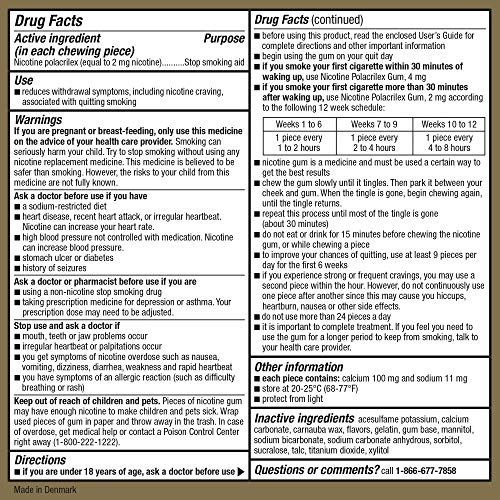 Image of GoodSense Nicotine Polacrilex Coated Gum 2 mg, Fruit Flavor, 100 Count