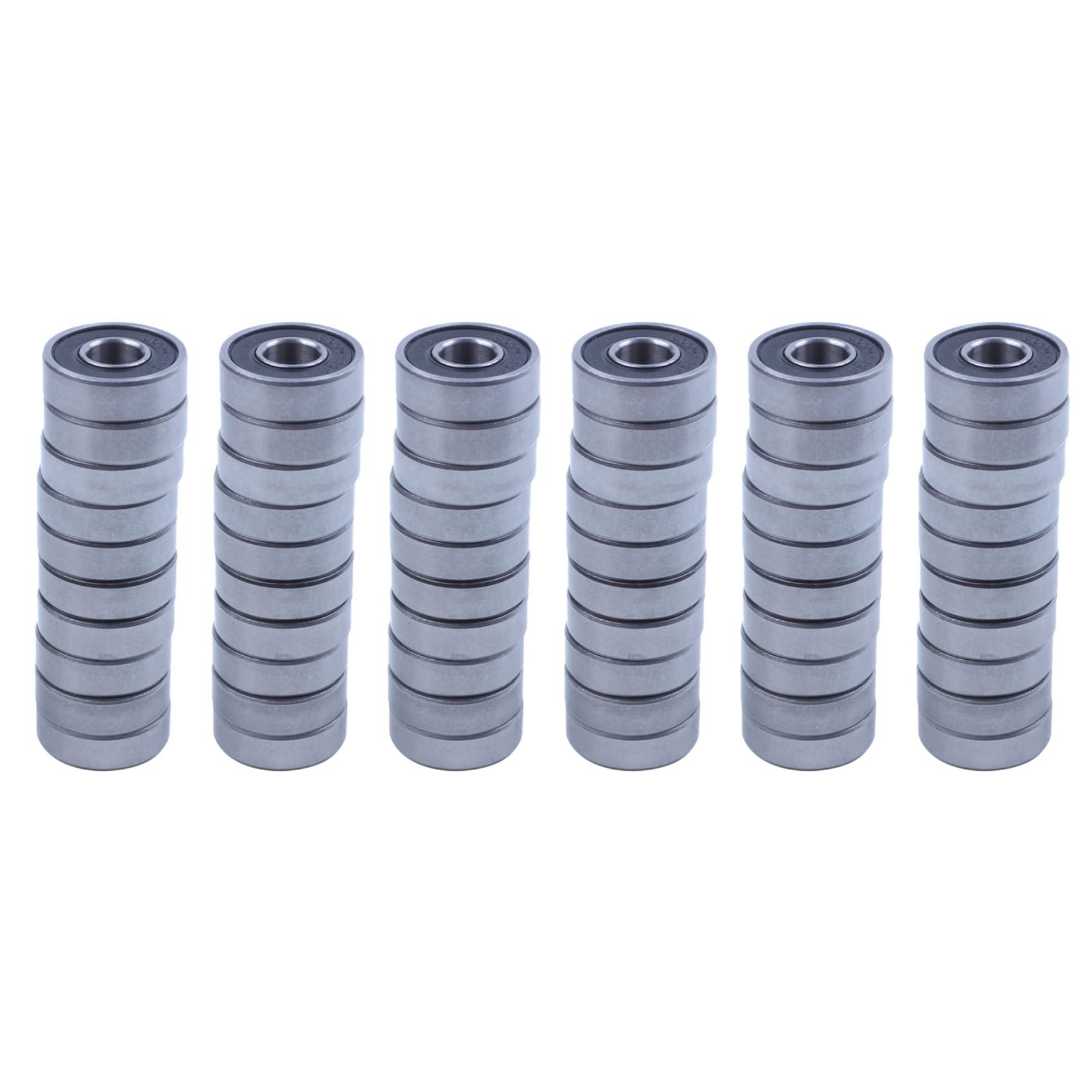 Jnchdghwa Silver & Black 60Pcs 6000Rs Shielded Deep Groove Radial Ball Bearings 10Mmx26mmx8mm