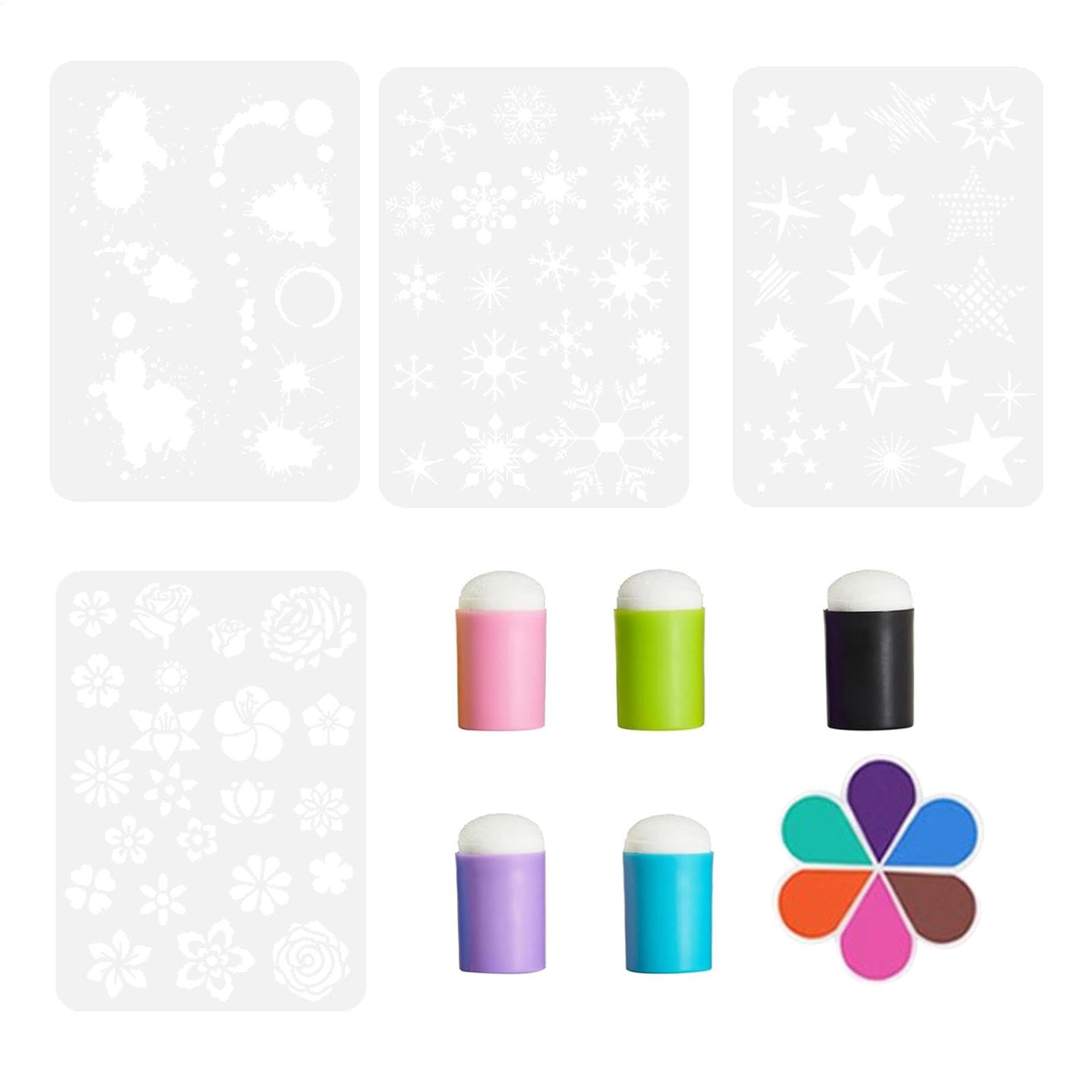 Rrlihjgu Kit de peinture éponge de doigt pour ,Kit de peinture pour avec peinture au doigt - Jouet éponge pour peindre avec les doigts | Éponge de peinture avec les doigts, tampons