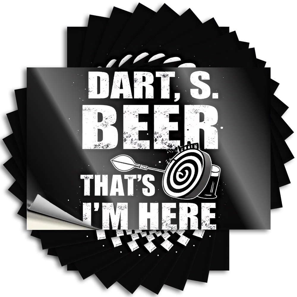 Coastal Funny Sticker Aesthetic Decals, Sweet Cute Pattern Design for Darts Notebook | Helmet Removable Vinyl Dart, Beer, Fun - That's Why I'm Here!(8X12CM)