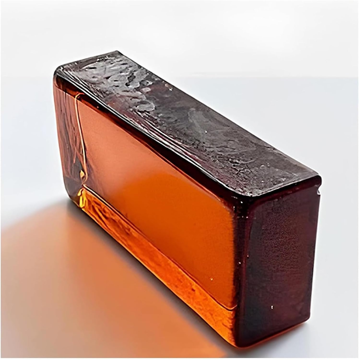 Transparency Colored Clear Glass Blocks - Rectangular Crystal Bricks for Home, Office, Bar, and Hotel Decor(Brown)