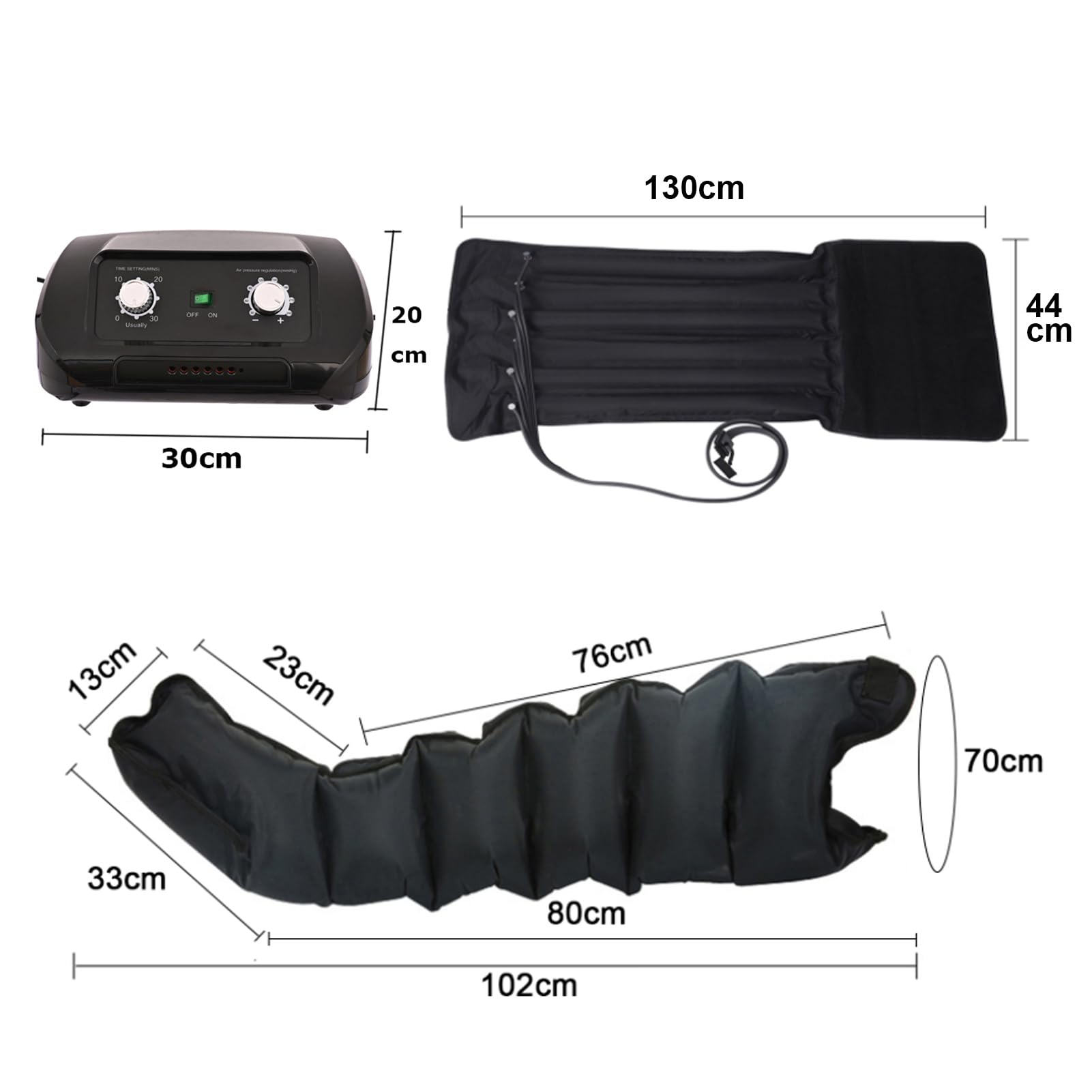 Presoterapia Piernas Y Abdomen 6 Cámaras Botas Presoterapia Profesional | Drenaje Linfático, Piernas,Brazo, Abdomen, Mejora La Circulación Recuperación Muscular, Presión Configurable, Temporización
