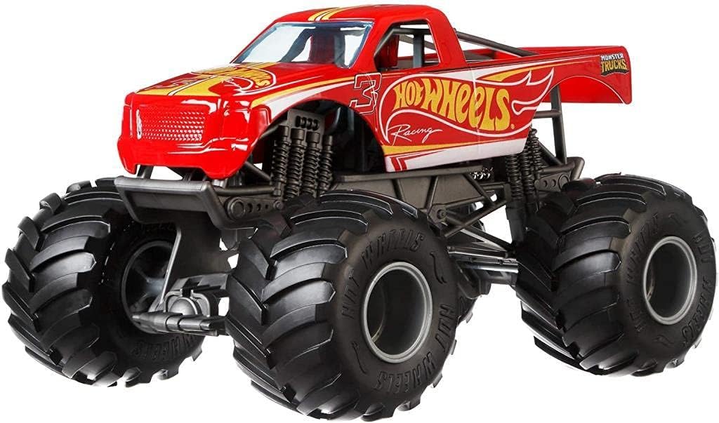 Mattel hot wheels monster trucks camiones monstruo desbordados cami n  monstruo de escala 24 veh culo de juguetes de fundici n con ruedas  gigantes y
