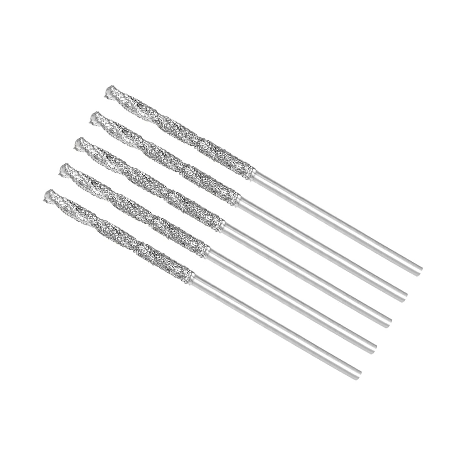 Diamond Twist Drill Bits, 1.2mm Drill Bit Diameter, Metric Tipped Drill Bit High Speed Steel - (Applications: for Glass Sea Shells), 5-Pieces