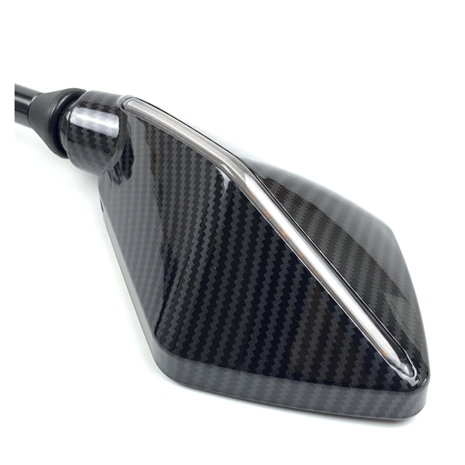 Espejo Retrovisor Lateral Motocicleta Espejo Retrovisor Para Motocicleta Scooter Motocross Espejos Retrovisores Electrombile Lateral Trasero 8/10mm Fibra Carbono 2 Unids/par | 10mm Black
