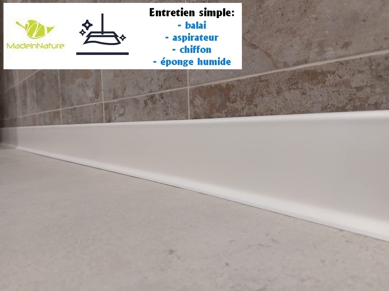 MadeInNature Plinthes - Pegamento seco flexible (PVC, 80 mm x 20 ml)