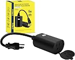 Z-Wave Plug, Smart Outdoor On/Off Outlet Switch, ZWave Hub Required, Weatherproof, Built-in Repeater, Surge Protection, Black(MP22Z)