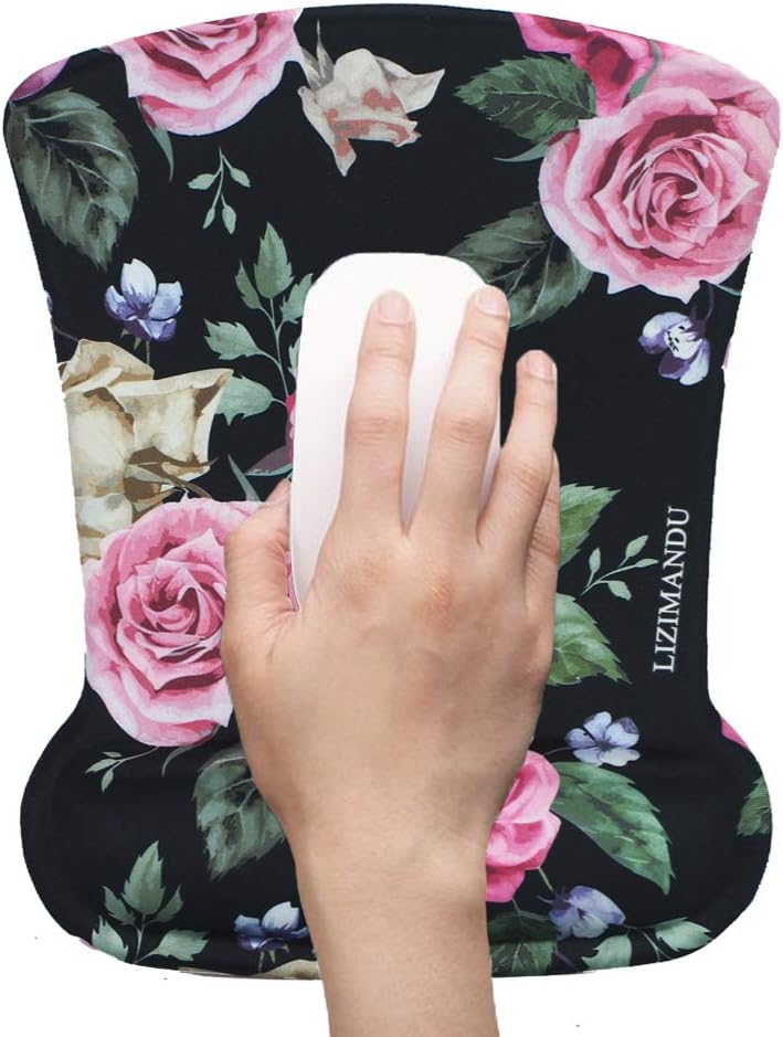 Cheliz Keyboard Wrist Rest Pad and Mouse Wrist Rest Support Mouse Pad - Durable & Comfortable & Lightweight for Easy Typing & Pain Relief-Ergonomic Support(2-Blake Rose)