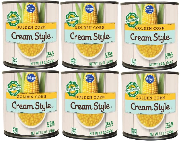 Cream Style Golden Corn (6 Cans, 8.25 oz. each)