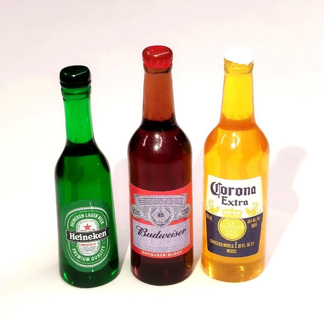 Amazon.co.jp: ミニチュア ボトル ビール 3本セット バドワイザー 