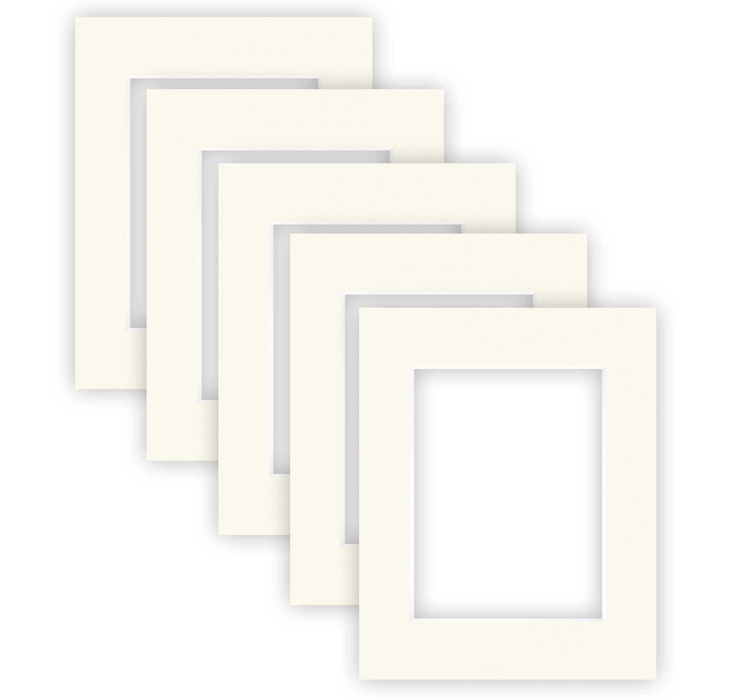 Nielsen Ivory White Smooth Conservation Picture Mounts - Ivory White 24X30cm - Fits 15X20cm Photo (Pack Of 5) - Acid-Free, Ph Neutral And Protective, Smooth Surface