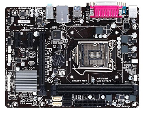 Image of Gigabyte H81M-DS2 (Socket 1150, Intel H81, Parallel + Serial Port, VGA D-Sub Port, DDR3,Micro ATX, 1 x PCI Express 2.0, USB 3.0)