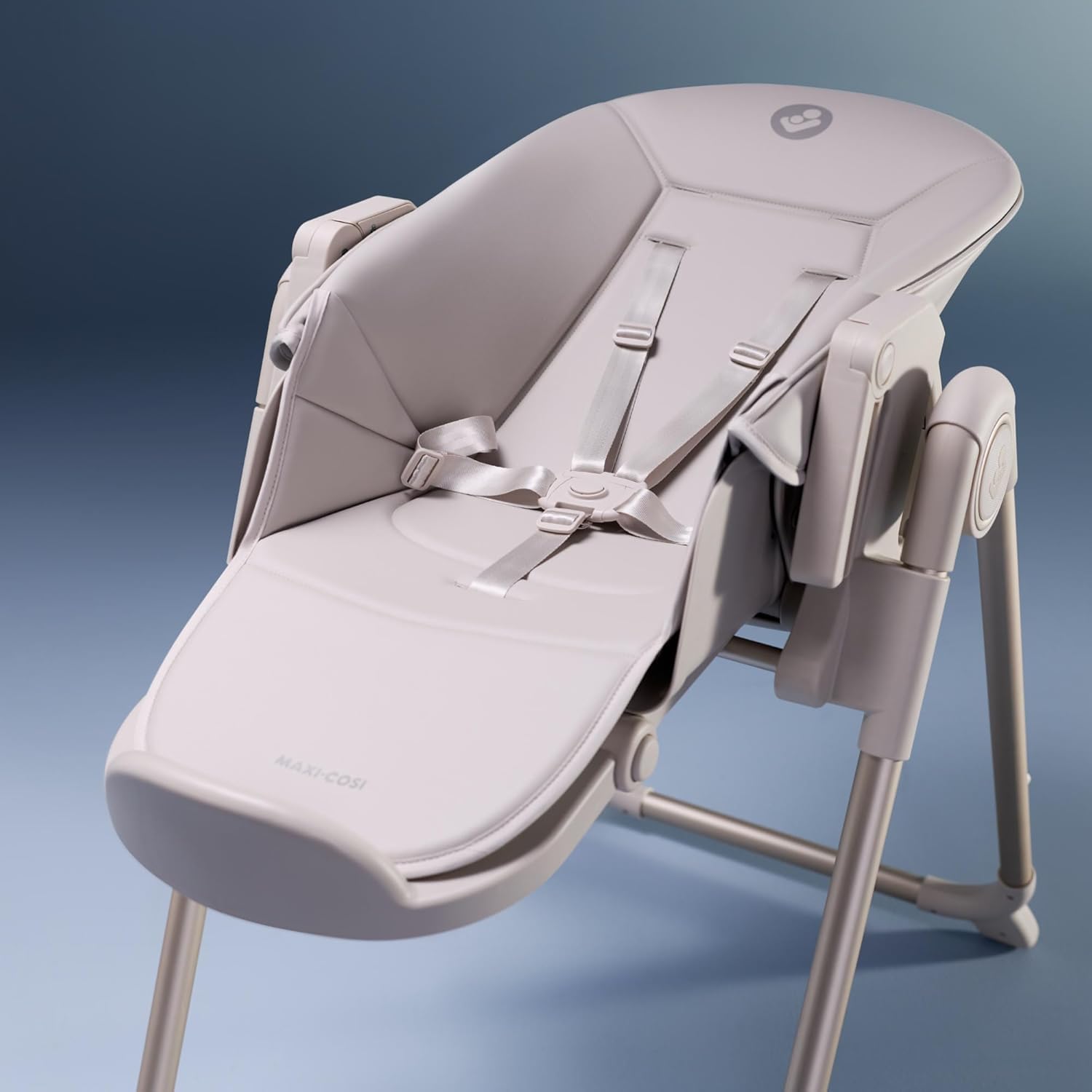 Maxi-Cosi Ava2 Chaise Haute Bébé, 0-3 ans (15 kg max.), Chaise Haute Pliable, Légère (9,45 kg), 4 Réglages D'inclinaison & 5 de Hauteur, Plateau Amovible d'une Main, 2 Roulettes, Elegance Graphite