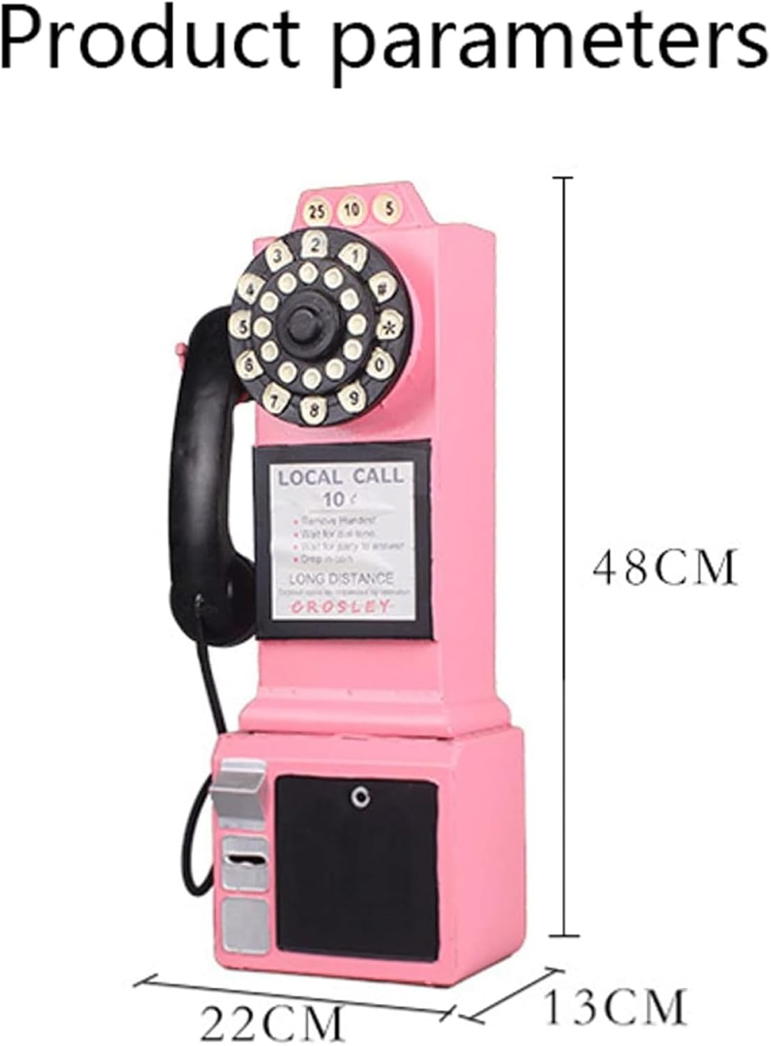 Landline Phone Model for Home, Vintage Rotary Antique Telephone Decor Decorative Wall Hanging Phone Office Hotel Ornament Table Telephone Show Case Gift,A