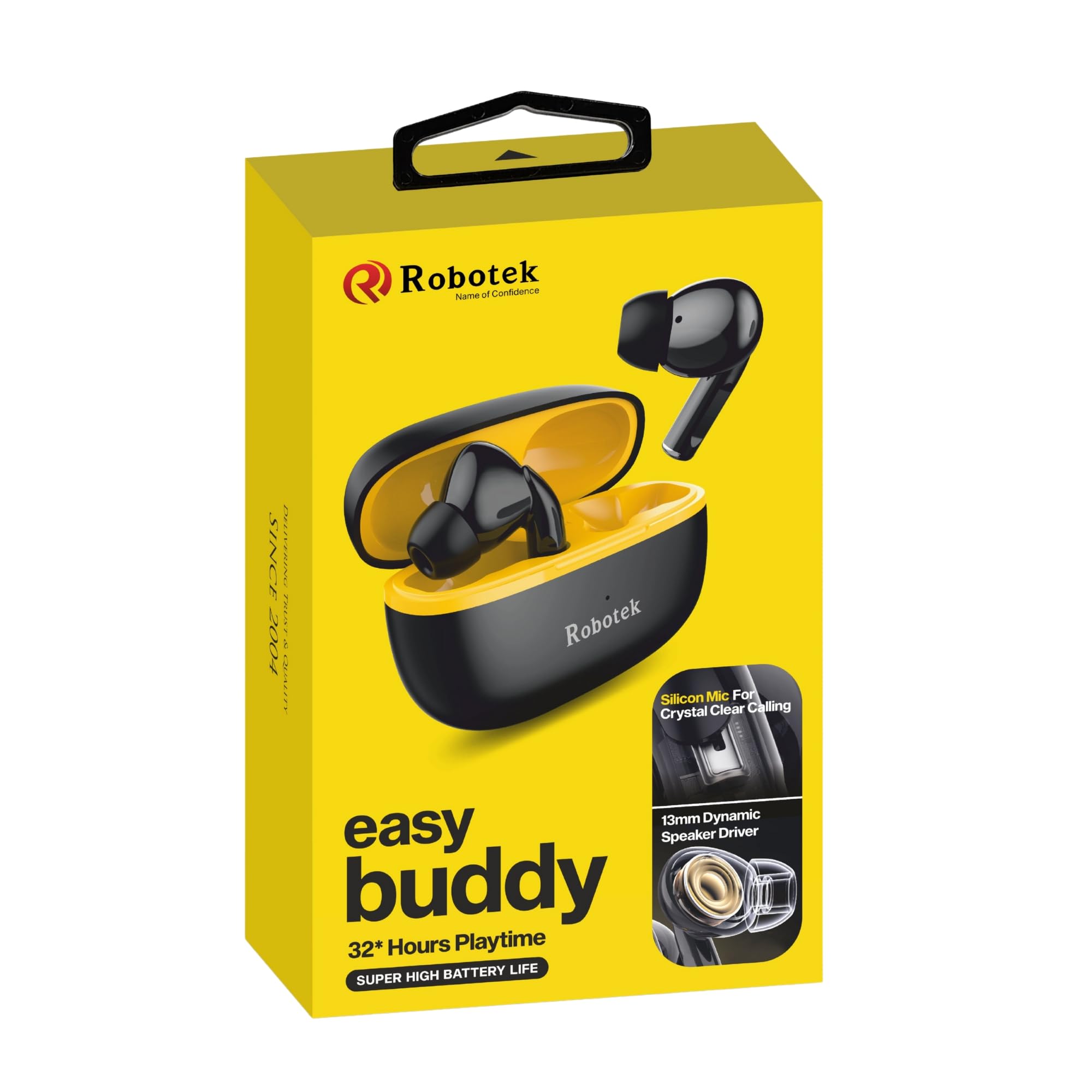 EasyBuddy True Wireless Earbuds | 32 Hours Playtime, Water Resistant | Silicon mic for Crystal Clear Calling | Lightweight & Durable Design (Blue)