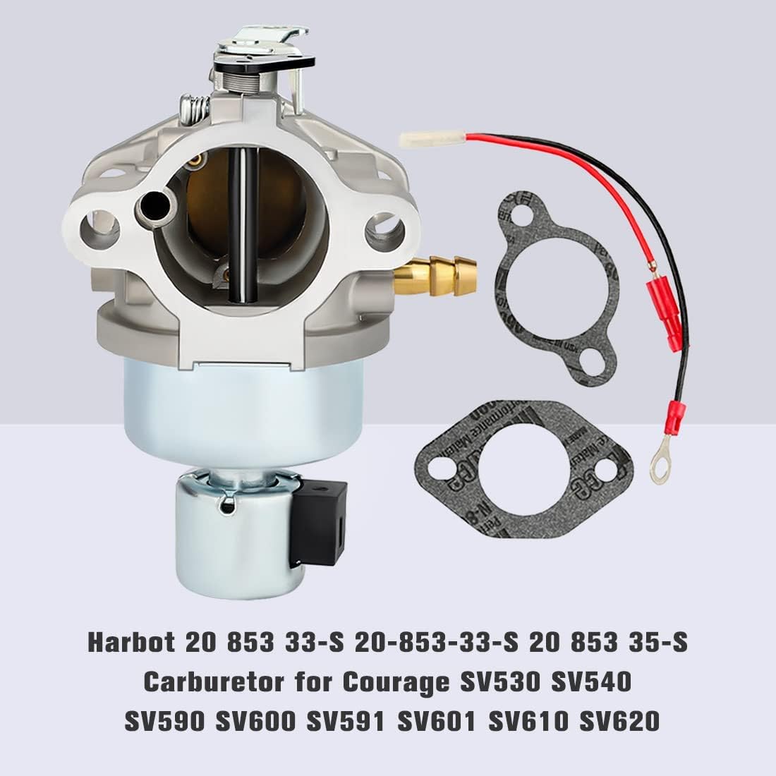 Harbot 20 853 33-S 20-853-33-S 20 853 35-S Carburetor for Kohler Courage SV530 SV540 SV590 SV600 SV591 SV601 SV610 SV620 15-21HP Engine with 20 083 02-S Air Filter 24 393 16-S Fuel Pump