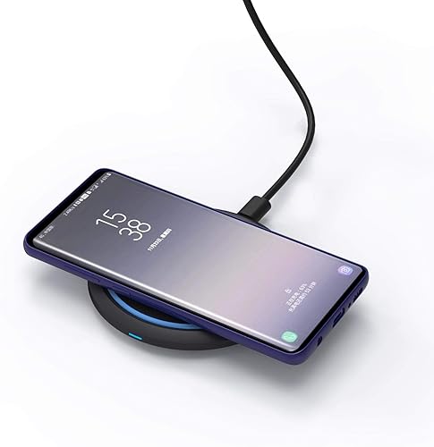 Miniatura 7 de BoxWave Cargador compatible con LG V60 ThinQ 5G (una sola pantalla) - Cargador inalámbrico SwiftCharge PowerDisc (15W), cargador de escritorio