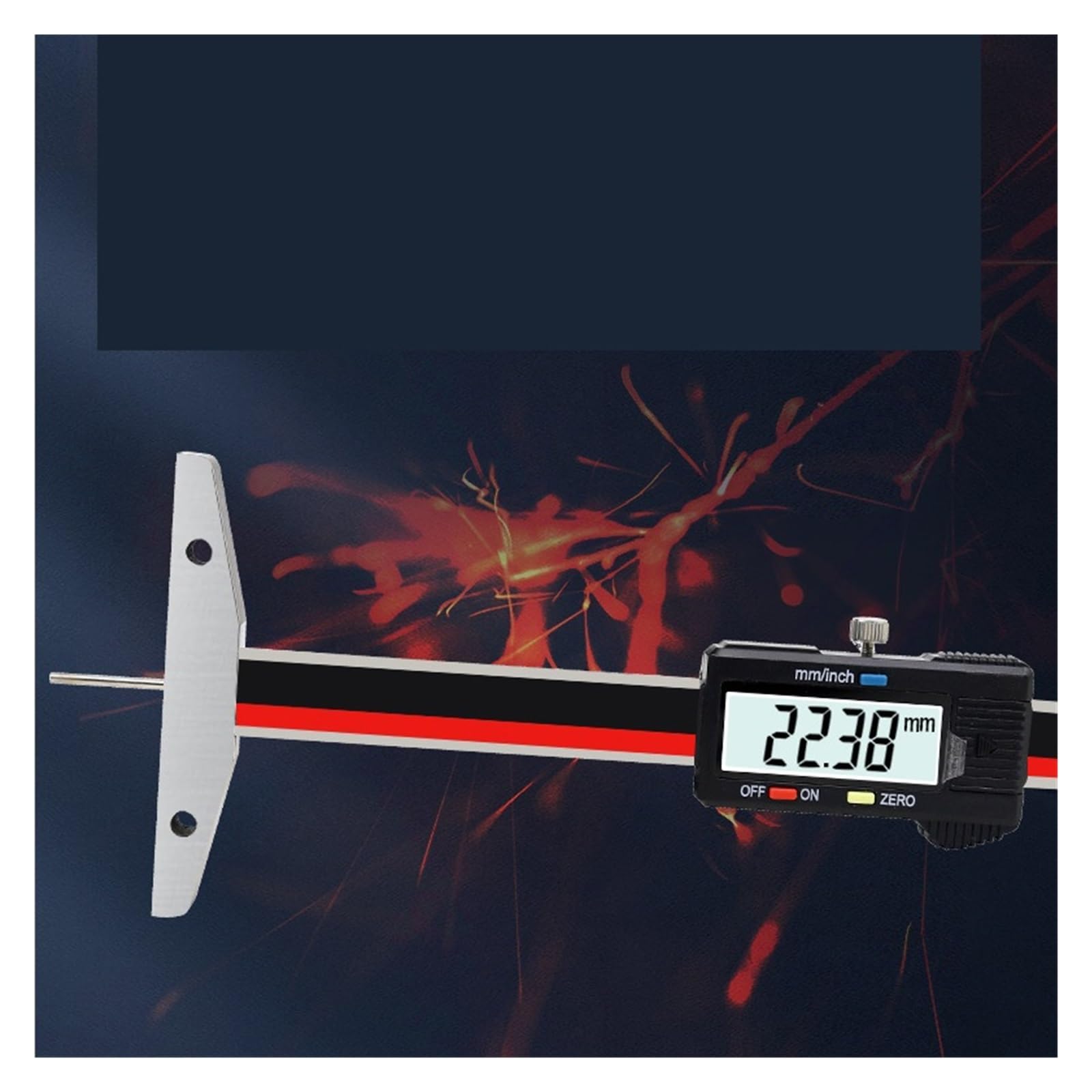 Medidor De Profundidad Digital Varilla Delgada Acero Inoxidable, Calibre Medición Agujero Pequeño Puntiagudo, Banda Rodadura Neumático MedicióN De PrecisióN(0-150mm Rod Diameter 2.0)