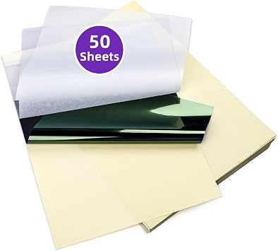 Phomemo 2026 Newly Tattoo Transfer Paper, 50 Sheets A4 Size | Thermal Stencil Paper, Tattoos Kits - Personal & Commercial Use, 4 Layers, DIY Tattooing Tracing Paper for Tattoo Supplies