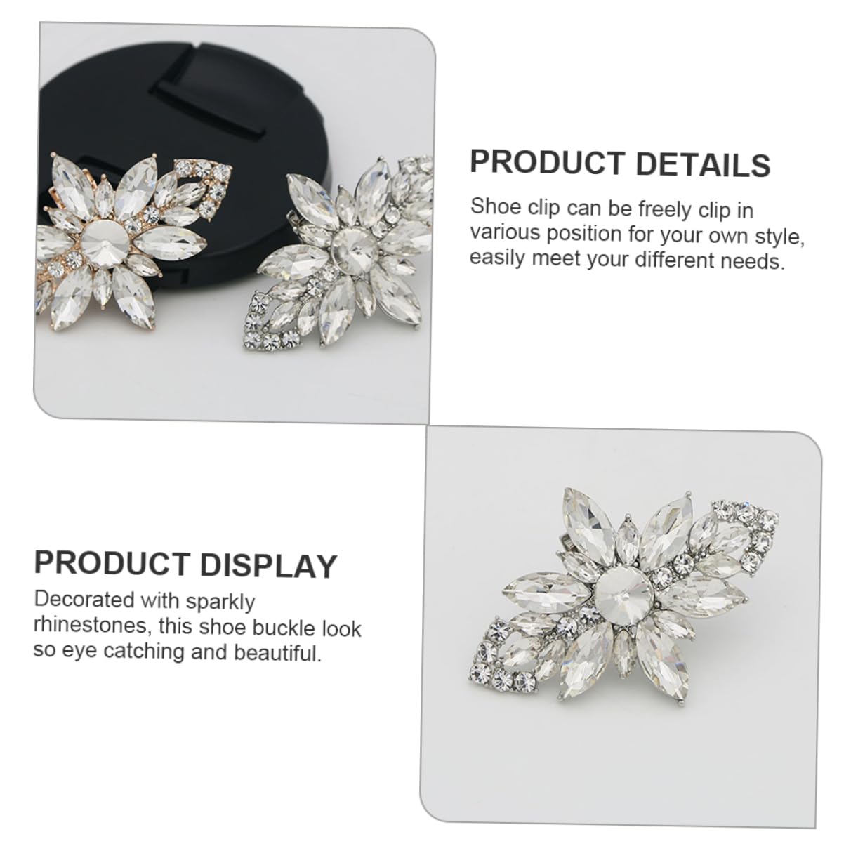 SOIMISS 6pezzi Fiore Di Cristallo Per Scarpe Fibbia Decorativa Con Strass Per Matrimonio e Cerimonie Clip Elegante Per Scarpe Sposa e Accessori Ballerine